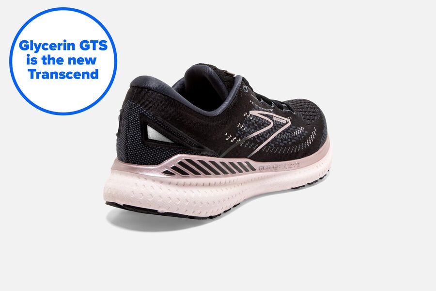 Brooks Running Shoes - Glycerin GTS 19 Road Womens - Black/Pink - NPC-154298